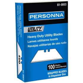 Traxx Personna .024" HD 2-Notch Utility Blades (Pack of 100)