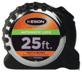 Keson PR1825AL Pocket Tape Measure 25' Auto-Lock
