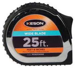 Keson PR1825WIDE Pocket Tape Measure 25' Wide