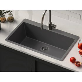 PELICAN PL-100 33" x 20 7/8" x 9.7/16" Granite Composite Single Bowl Sink - Chroma