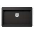 (image for) Pelican PL-100 Granite Composite Topmount/Undermount Kitchen Sink 33'' x 20 7/8" - Onyx