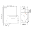 (image for) Pelican PL-12050 ADA Compliant Porcelain High Effeciency Toilet w/ Dual Flush