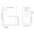 (image for) Pelican PL-12243 Porcelain High Effeciency Toilet w/ Dual Flush
