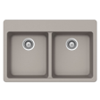 (image for) Pelican PL-200 Granite Composite Topmount/Undermount Kitchen Sink 33'' x 22" - Concrete