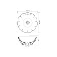 (image for) PELICAN PL-3053 Porcelain Vessel Bathroom Sink 17-3/4'' x 17-3/4'' - White