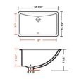 (image for) Pelican PL-3099 Porcelain Undermount Bathroom Sink 18" x 13" - Bone