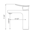 (image for) Pelican PL-8142 Single Hole Bathroom Faucet - Matte Black