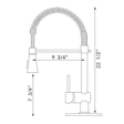 (image for) Pelican PL-8210 Single Hole Commercial Style Pull Down Kitchen Faucet - Brushed Nickel
