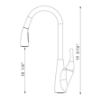 (image for) Pelican PL-8224 Single Hole Pull Down Kitchen Faucet - Brushed Nickel