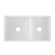 (image for) Pelican PL-FC099 Fireclay Double Bowl Reversible Farmhouse Kitchen Sink 33'' x 18'' - White