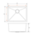 (image for) Pelican PL-HA108 R15 16G Handmade 16 Gauge Stainless Steel Undermount Kitchen Sink 23'' x 18'' w/ Micro Radius Corners