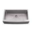 (image for) Pelican PL-HA122 R15 16G Handmade 16 Gauge Stainless Steel Farmhouse Kitchen Sink 32 7/8'' x 20 3/4'' w/ Micro Radius Corners
