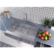 (image for) Pelican PL-HA124 R0 16G Handmade 16 Gauge Stainless Steel Farmhouse Kitchen Sink 35 7/8'' x 20 3/4'' w/ Zero Radius Corners