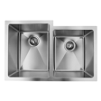 (image for) Pelican PL-HA126 R15 16G Handmade 16 Gauge Stainless Steel Undermount Kitchen Sink 31-1/4'' x 20-1/2'' w/ Micro Radius Corners