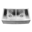 (image for) Pelican PL-HA130 R0 16G Handmade 16 Gauge Stainless Steel Farmhouse Kitchen Sink 36'' x 21'' w/ Zero Radius Corners