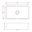 (image for) Pelican PL-VR3118 R20 18 Gauge Stainless Steel Undermount Kitchen Sink 31'' x 18'' w/ Low Radius Corners