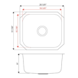 (image for) Pelican PL-VS2118 18G Stainless Steel Single Bowl Undermount Kitchen Sink 20-5/8'' x 17-7/8''
