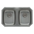 (image for) Pelican PL-VS4040 18G Stainless Steel Double Bowl Undermount Kitchen Sink 29 1/8'' x 18-1/2''