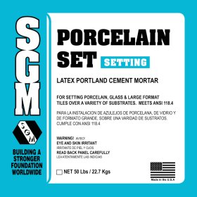SGM PWTS Porcelain Set Mortar 50 Lbs. - White