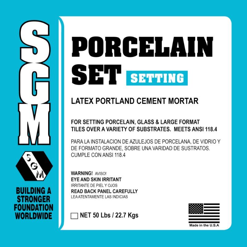 (image for) SGM PWTS Porcelain Set Mortar 50 Lbs. - White