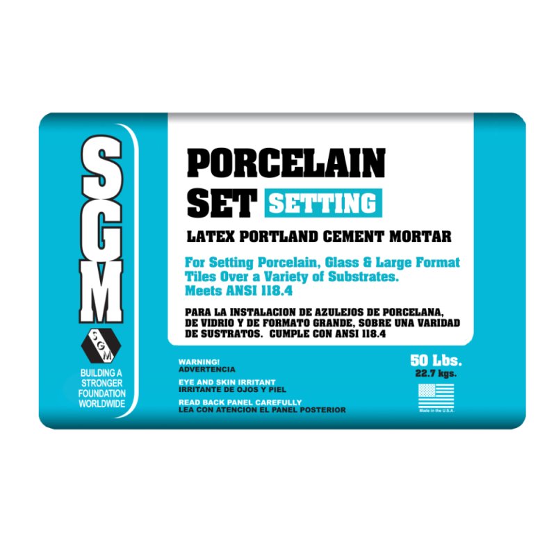 SGM PWTS Porcelain Set Mortar 50 Lbs. - White