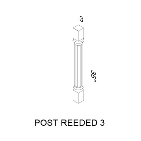 (image for) Brae 34 1/2" Decorative Leg - BRA-POSTREEDED