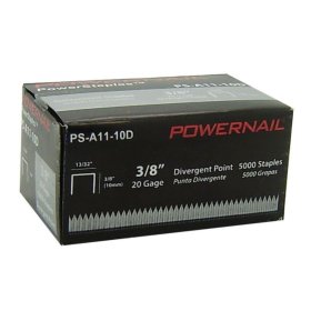 Powernail PS-A11-10D 3/8" Divergent Point Carpet Pad Staples - 5000 Per Box