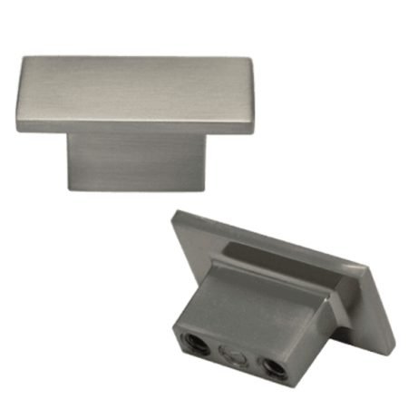 (image for) PRIDE INDUSTRIAL K-81021 16mm Rectangler Knob w/ 1-3/4" Breakaway Screw - Satin Nickel