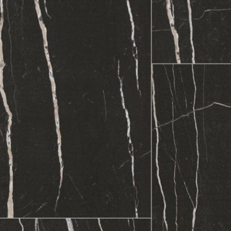Tarkett Progen 12\" x 24\" Rigid Click LVT - Marquina Nero Stone - 270288012