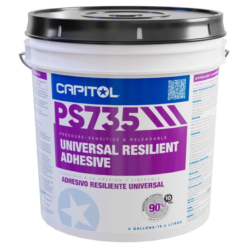 CAPITOL PS735 Universal Resilient Adhesive - 4 Gal