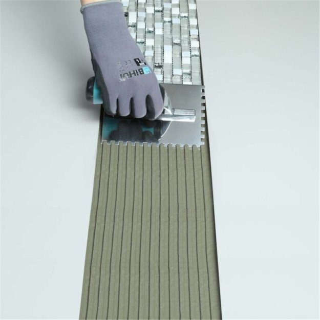 (image for) BIHUI PTMN06 Mini Square Notch Trowel w/ Soft Grp - 1/4"