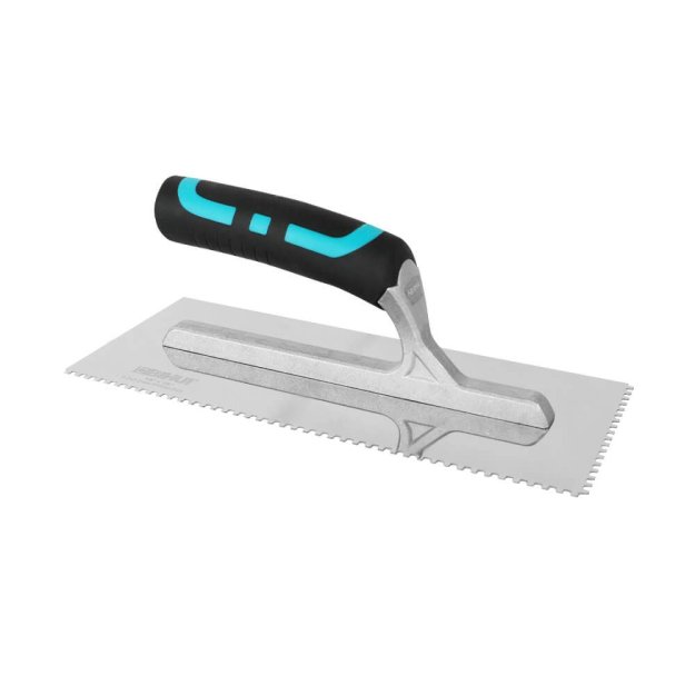 (image for) BIHUI PTSB03 Square Notch Trowel w/ Soft Grip - 1/8"
