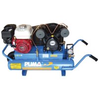 Puma Industries PUK6508HG Gas Powered Wheelbarrow Air Compressor w/ Electric Start Honda Engine - 8-HP 8-Gallon