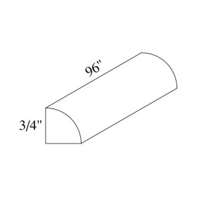 Brae 8' Quarter Round Molding - BRA-QRTRD