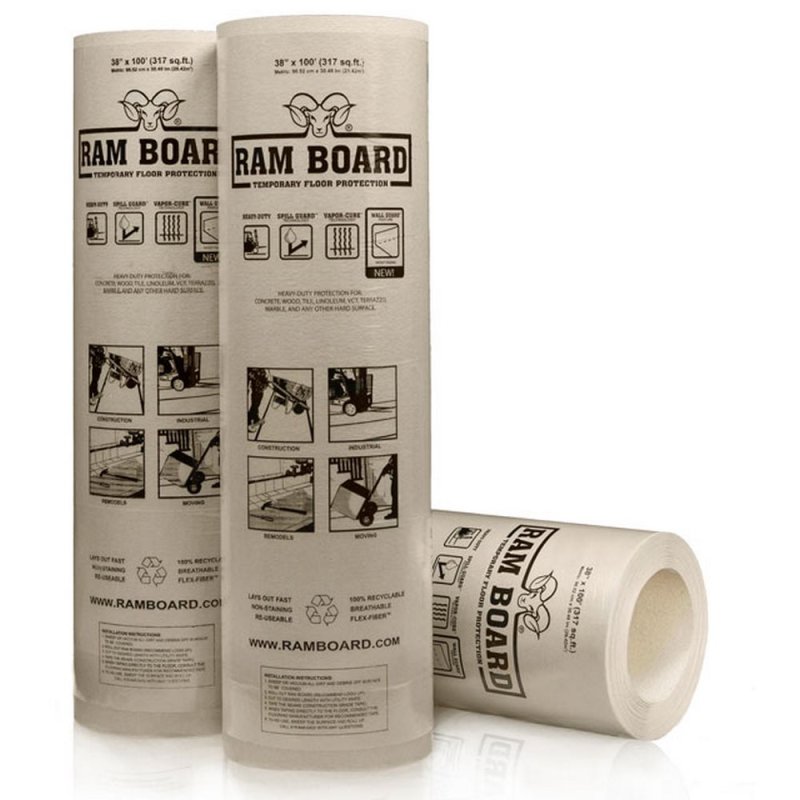 Ramboard Construction-Grade Temporary Floor Protection 38\"x100\' (317 sq.ft.)