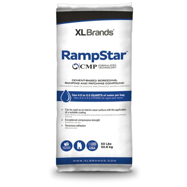 (image for) XL Brand CMP RampStar Cement-Based Screeding, Ramping and Patching Compound - 25 Lb Bag