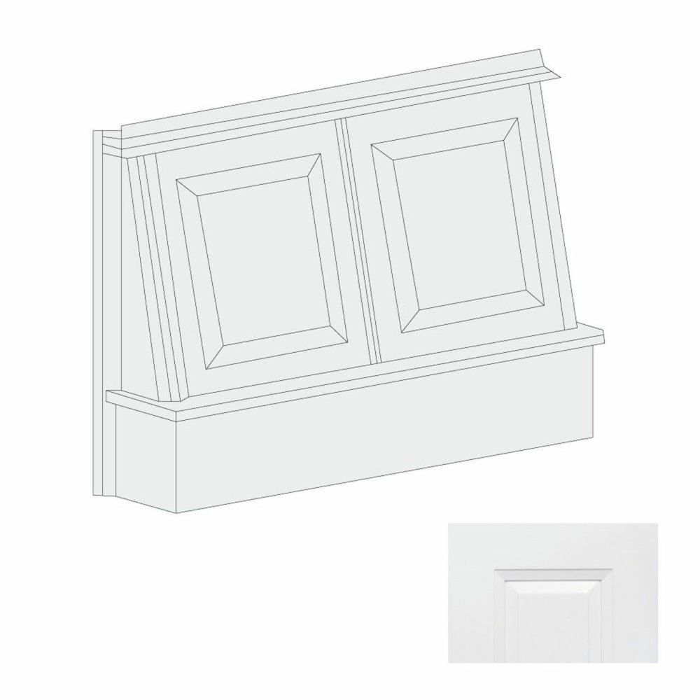 (image for) Aspen White 36\" Range Hood Front - ASP-RHF36