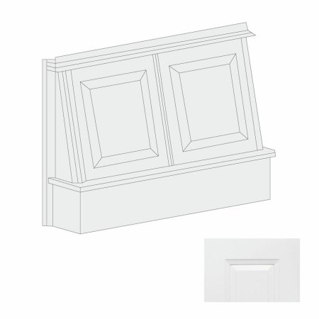 (image for) Aspen White 36" Range Hood Front - ASP-RHF36