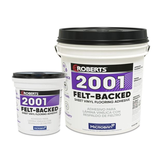 (image for) ROBERTS 2001 is a Superior Commercial-grade Felt-Backed Sheet Vinyl Adhesive - 1 Gal