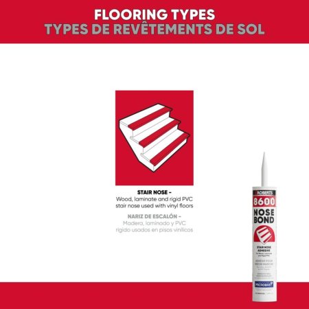 (image for) ROBERTS 8600-10C NOSE BOND Stair Nose Adhesive - 10 Oz Tube