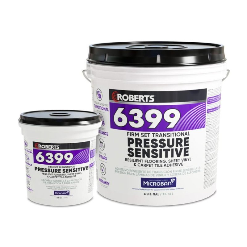 ROBERTS 6399 Firm Set Transitional Pressure Sensitive Adhesive - 4 Gal