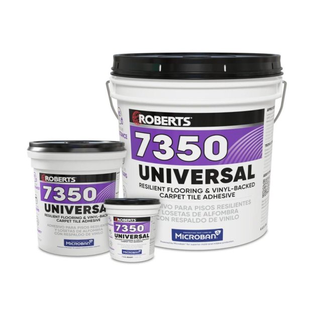 (image for) ROBERTS 7350 Universal Resilent Flooring & Vinyl-Backed Carpet Tile Adhesive - 1 Gal
