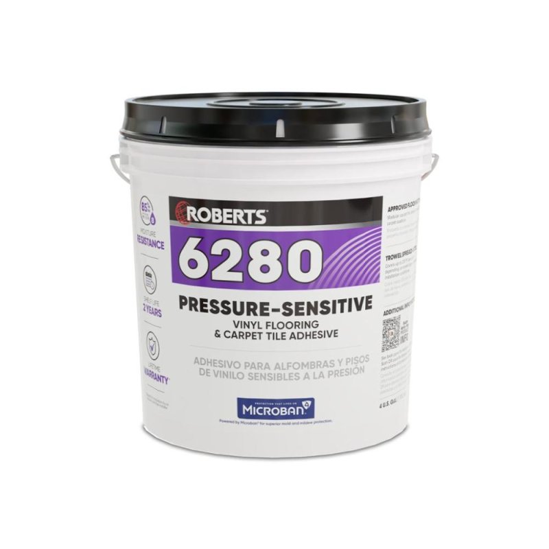 ROBERTS 6280 Pressure Sensitive Releasable Multi-Flooring Adhesive - 4 Gal