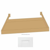 Aspen White 15" Roll Out Tray - ASP-ROT15