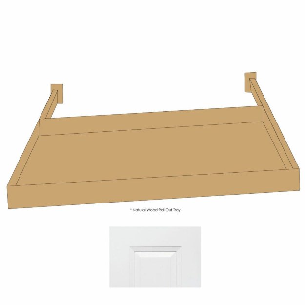 (image for) Aspen White 15" Roll Out Tray - ASP-ROT15