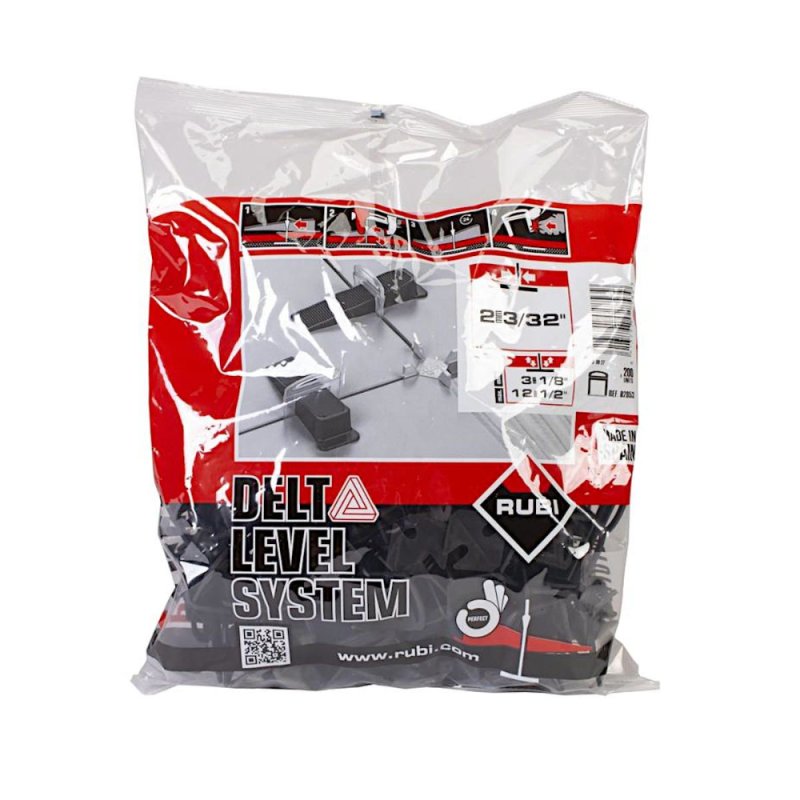 (image for) RUBI 02853 3/32" Delta Tile Leveling Clips - 200 Pieces