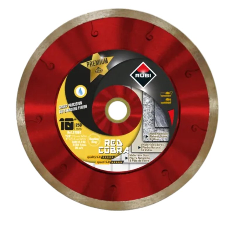 RUBI RED COBRA Premium Diamond Blades - (7\" - 10\")