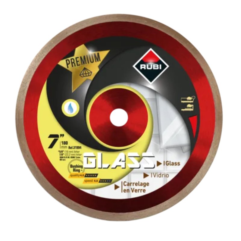 RUBI GLASS Premium Diamond Blades - (7\" - 10\")