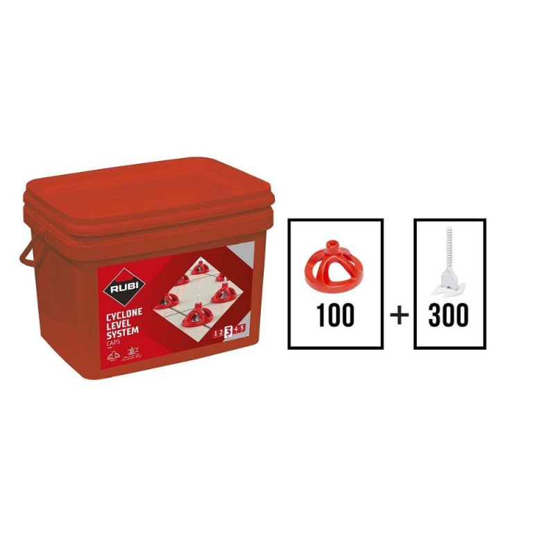 RUBI 35965 1/8\" Cyclone Tile Leveling System Kit