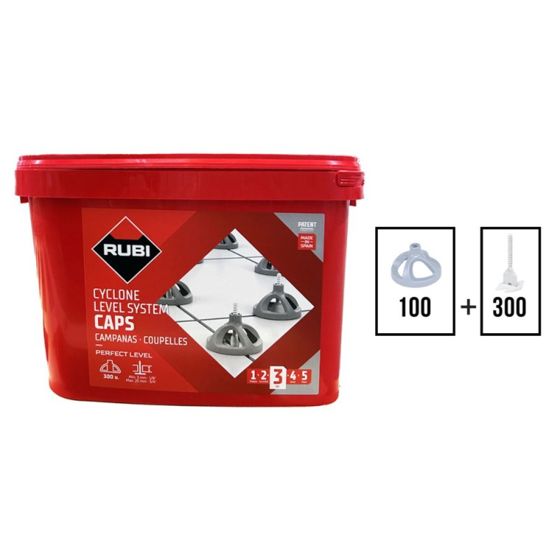 RUBI 35964 1/6\" Cyclone Tile Leveling System Kit